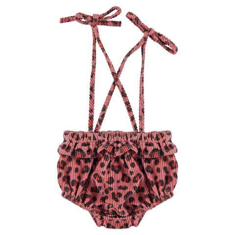 Piupiuchick Baby Blommers Straps Pink Animal Print