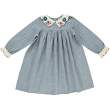 Bebe Organic Rhea Dress Blue Check