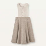 Popelin Stone Dress With Knitted Bib