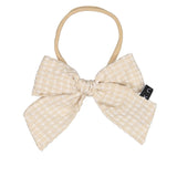 Knot Hairbands Seersucker Bow Band // Tan