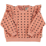 Piupiuchick Sweatshirt Pink Black Stars
