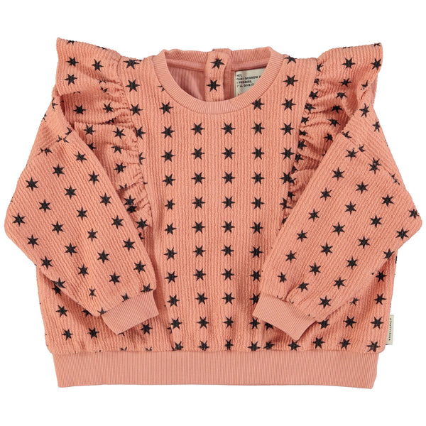 Piupiuchick Sweatshirt Pink Black Stars