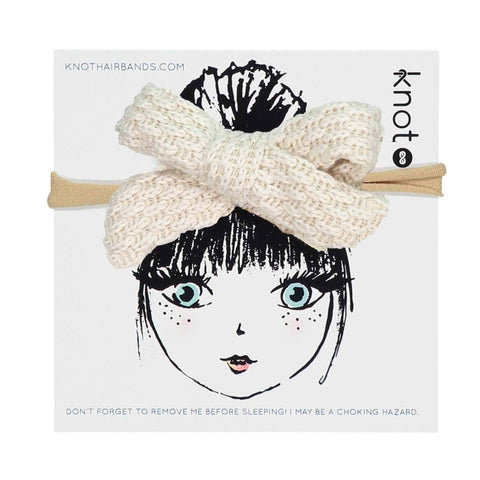 Knot Hairbands Knitted Bow Band // Cream