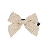 Knot Hairbands Seersucker Bow Clip // Tan