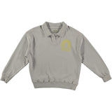 Tocoto Vintage Sweatshirt With Polo Neck Printed Grey