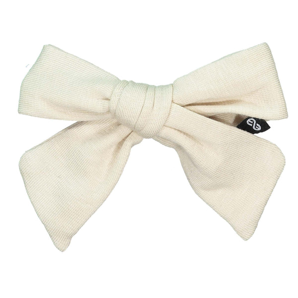 Knot Hairbands Jersey Bow Clip // Cream