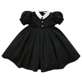 Coco Blanc Taffeta Dress Short Sleeve Black