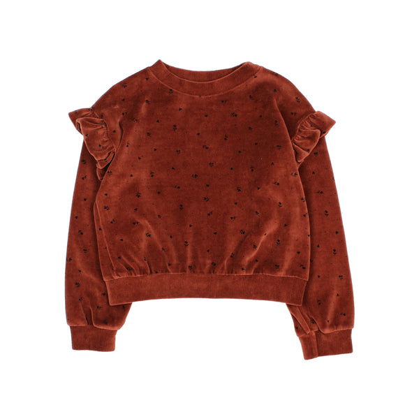 Buho Velvet Cuore Sweatshirt Henna