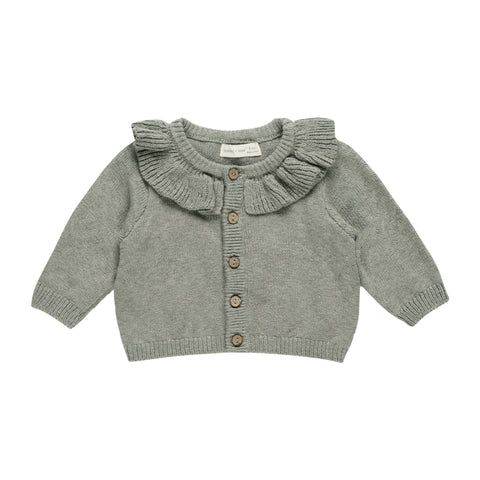 QUINCY MAE RUFFLE COLLAR CARDIGAN || BASIL