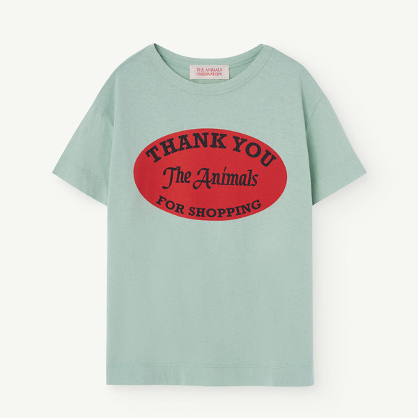 The Animals Observatory Rooster Kids T-Shirt Turquoise