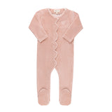 Ely’s & Co Velour Embroidered Butterfly Collection - Pink - Footie