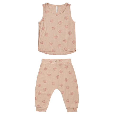 RYLEE & CRU TANK + SLOUCH PANT SET || SEASHELL