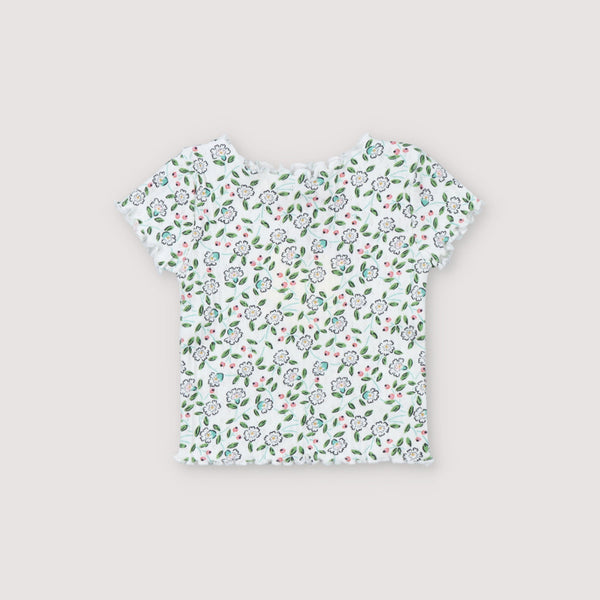 The New Society Nicolette Baby Tee Jasmine Flowers Print