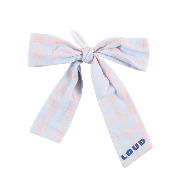 Loud Apparel Castello Hair Bow Check Neon