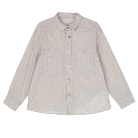 JNBY LS BUTTON DOWN SHIRT LT GREY