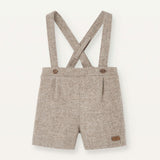 Popelin Stone Woollen Short With Crossover Straps