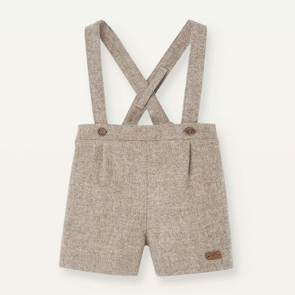 Popelin Stone Woollen Short With Crossover Straps