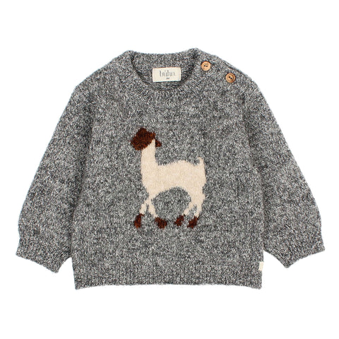 Buho BB Llama Jumper Grey Melange
