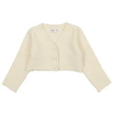 Coco Blanc Scalloped Cardigan with Bonnet Cream