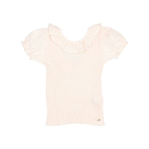 Buho Rib Collar T-Shirt Ivory