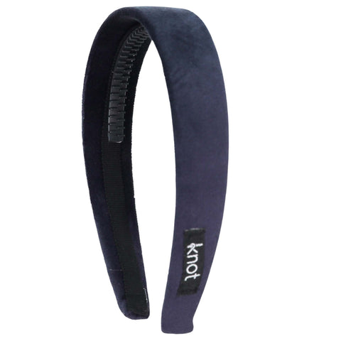 Knot Hairbands Felted Velvet Headband // Navy