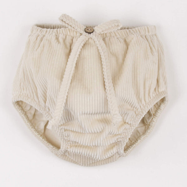 Popelin Off-White Corduroy Culotte