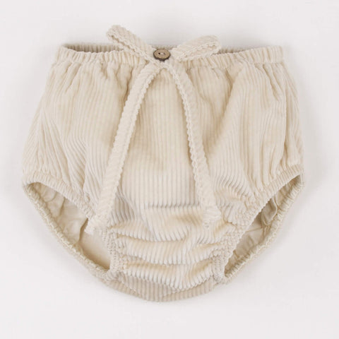 Popelin Off-White Corduroy Culotte
