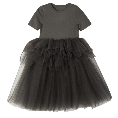 JNBY SS DRESS W/TULLE GREY