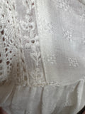 Tocoto Vintage Long Embroidered Cotton Dress Off White
