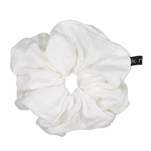 Knot Hairbands Vintage Tee Scrunchie // White