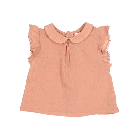 Buho BB Lurex Plumeti Blouse Rose Clay