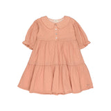 Buho Lurex Plumeti Dress Rose Clay