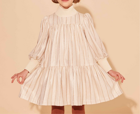 The Middle Daughter Word Of Mouth Cats Coat White With Gold Dress