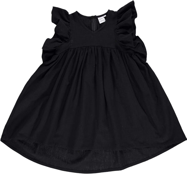 Beau Loves Black Frill Sleeve Tally Dress