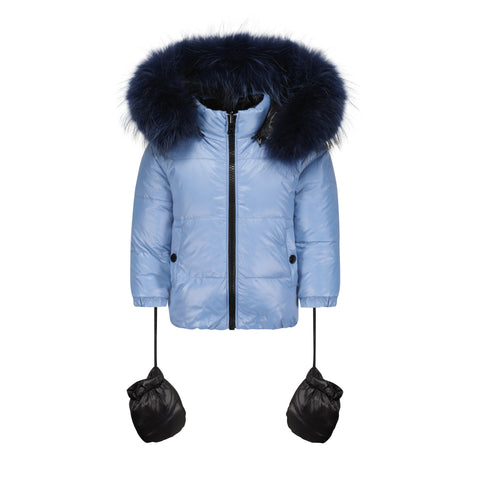 SCOTCH BONNET Baby Reversible Navy/Blue navy fur 15