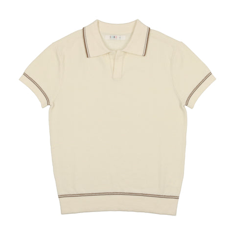 Coco Blanc Stitched Polo Cream