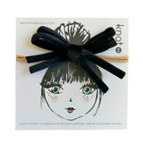 Knot Hairbands Corded Mini Bow Band // Black