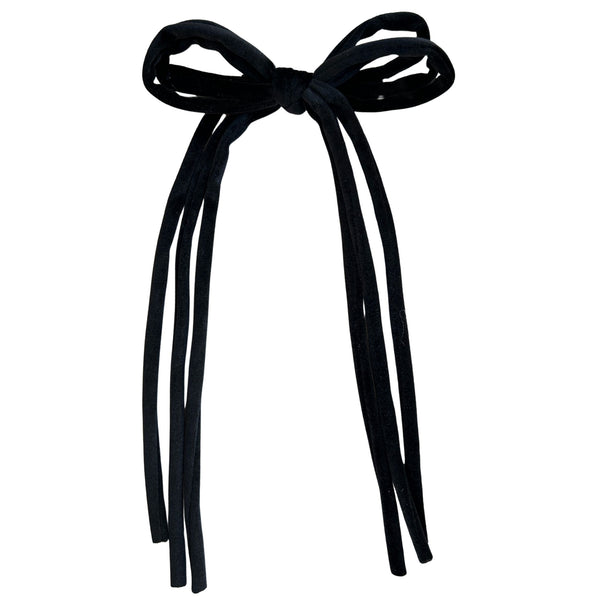 Knot Hairbands Corded Bow Clip // Black