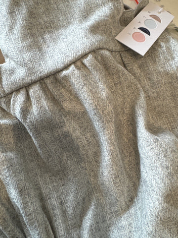 Coco Blanc Scalloped Romper Oat & Grey Color