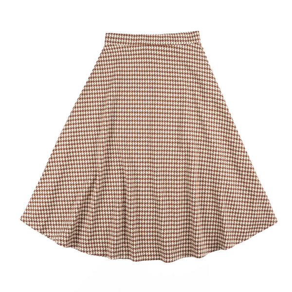 Atelier Parsmei Elin Skirt Brown Houndstooth