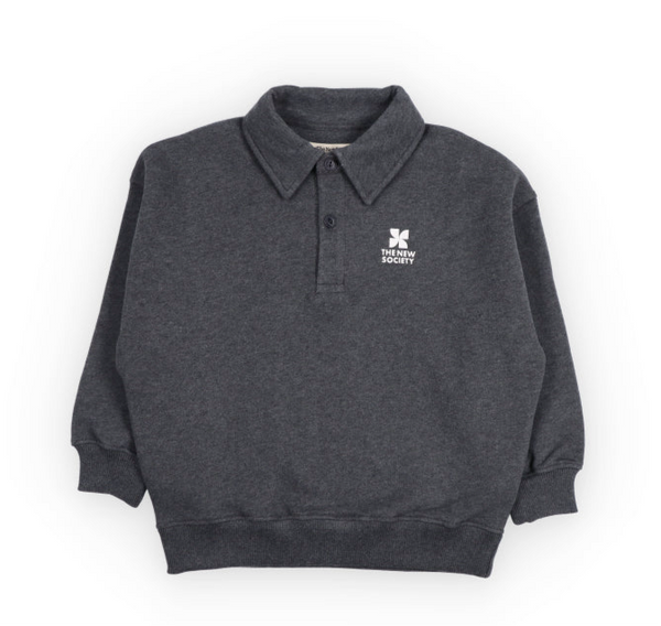 The New Society TNS Logo Special Polo Galactic Grey Melange