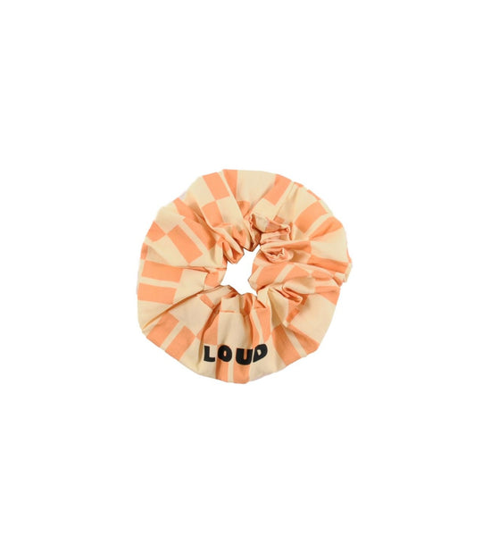 Loud Apparel Sand Hair Scrunchy Check Neon
