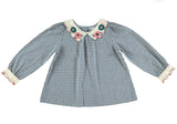 Bebe Organic Rhea Blouse Blue Check
