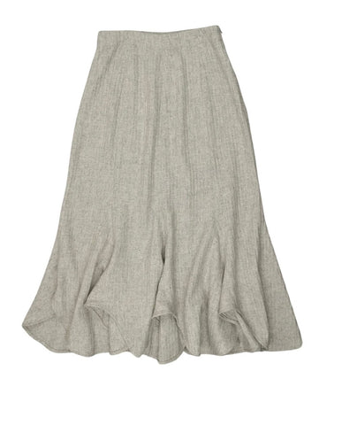 Coco Blanc Wool Maxi Skirt Light Grey