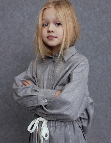 Unlabel Lena Shirt Grey Stripes