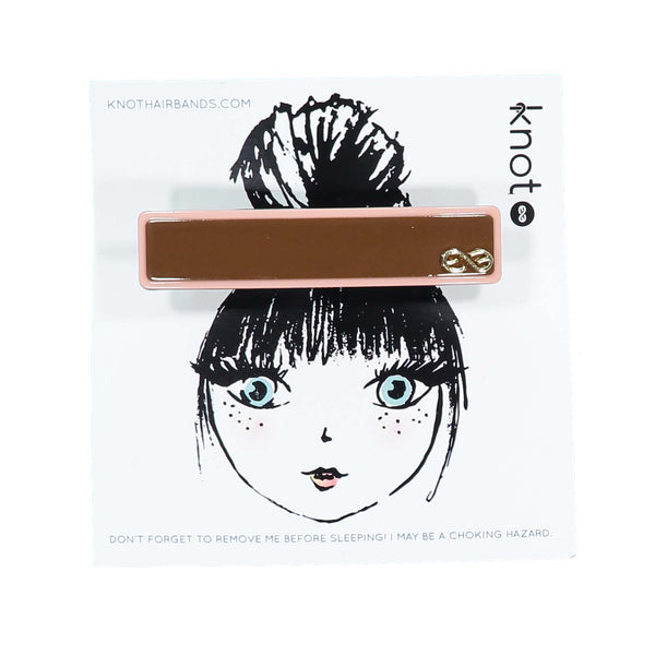 Knot Hairbands Profile Barrette // Cocoa + Blush