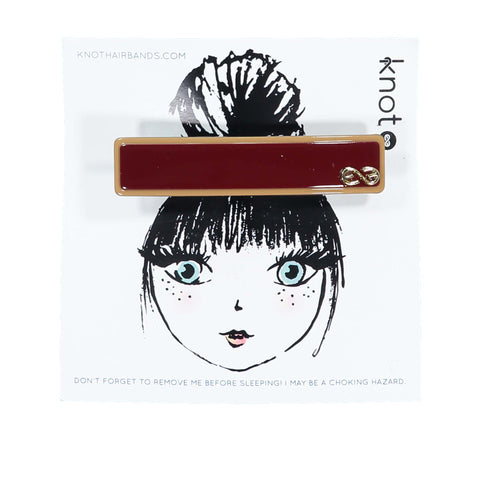 Knot Hairbands Profile Barrette // Wine + Camel