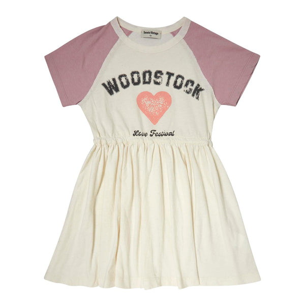 Tocoto Vintage Woodstock Jersey Dress Off White