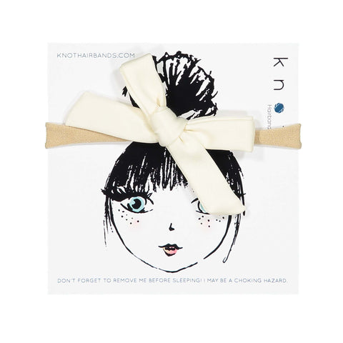 Knot Hairbands Silk Bow Band // Cream