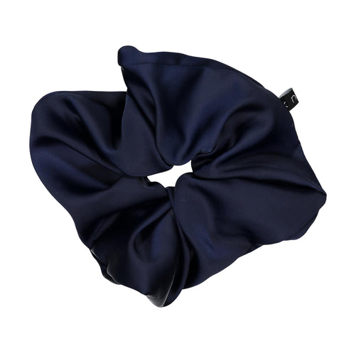 Knot Hairbands Silk Scrunchie // Navy